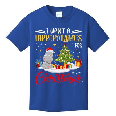 I Want A Hippopotamus For Christmas Xmas Hippo Christmas Gift Kids T-Shirt