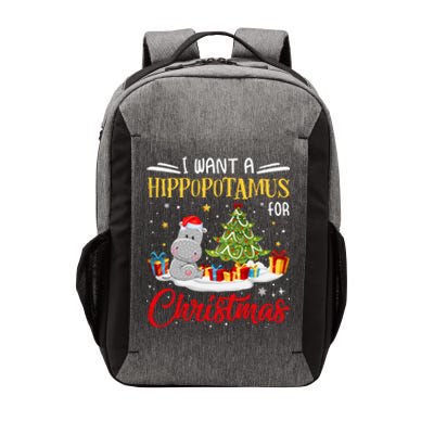 I Want A Hippopotamus For Christmas Xmas Hippo Christmas Gift Vector Backpack