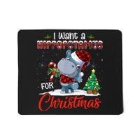 I Want A Hippopotamus For Christmas Hippo Candy Santa Mousepad