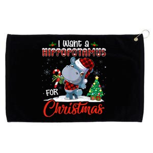 I Want A Hippopotamus For Christmas Hippo Candy Santa Grommeted Golf Towel