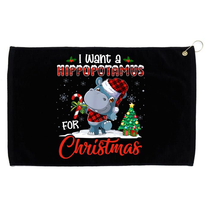 I Want A Hippopotamus For Christmas Hippo Candy Santa Grommeted Golf Towel