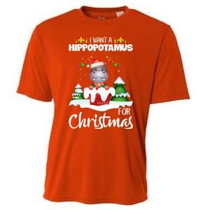 I Want A Hippopotamus For Christmas Xmas Cute Funny Gift Cooling Performance Crew T-Shirt