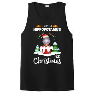 I Want A Hippopotamus For Christmas Xmas Cute Funny Gift PosiCharge Competitor Tank