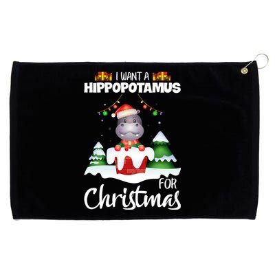 I Want A Hippopotamus For Christmas Xmas Cute Funny Gift Grommeted Golf Towel