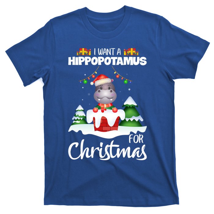 I Want A Hippopotamus For Christmas Xmas Cute Funny Gift T-Shirt