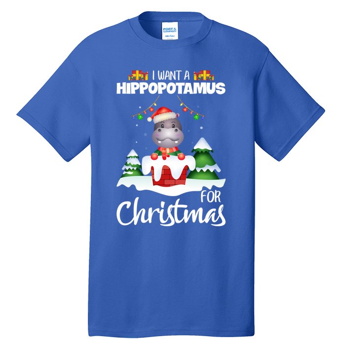 I Want A Hippopotamus For Christmas Xmas Cute Funny Gift Tall T-Shirt