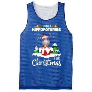 I Want A Hippopotamus For Christmas Xmas Cute Funny Gift Mesh Reversible Basketball Jersey Tank