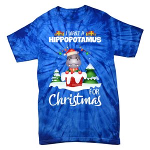 I Want A Hippopotamus For Christmas Xmas Cute Funny Gift Tie-Dye T-Shirt