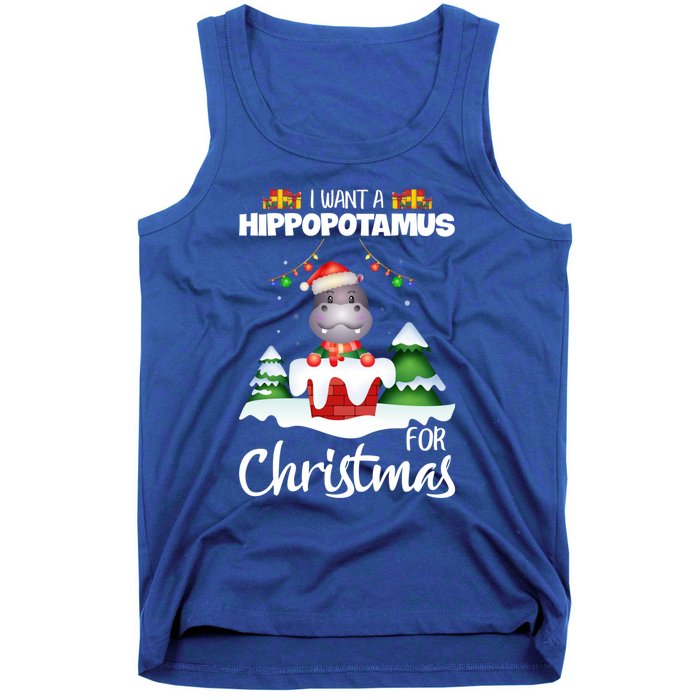 I Want A Hippopotamus For Christmas Xmas Cute Funny Gift Tank Top