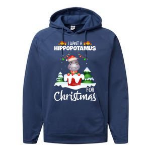 I Want A Hippopotamus For Christmas Xmas Cute Funny Gift Performance Fleece Hoodie