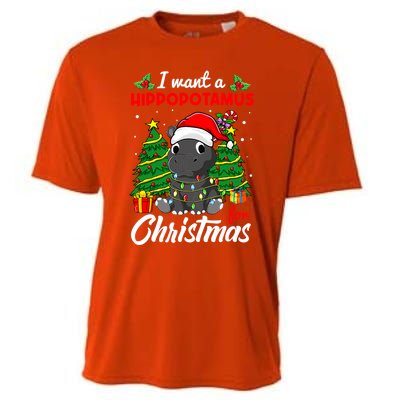 I Want A Hippopotamus For Christmas Xmas Boys Gift Cooling Performance Crew T-Shirt