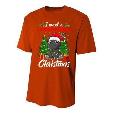 I Want A Hippopotamus For Christmas Xmas Boys Gift Performance Sprint T-Shirt