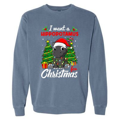 I Want A Hippopotamus For Christmas Xmas Boys Gift Garment-Dyed Sweatshirt