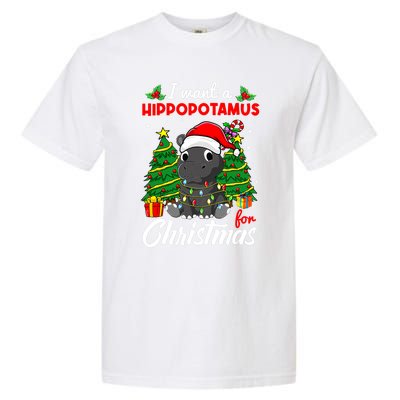 I Want A Hippopotamus For Christmas Xmas Boys Gift Garment-Dyed Heavyweight T-Shirt