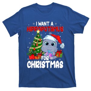 I Want A Hippopotamus For Christmas Xmas Hippo For Funny Gift T-Shirt