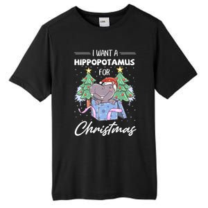 I Want A Hippopotamus For Christmas Xmas Cute Funny Gift Tall Fusion ChromaSoft Performance T-Shirt