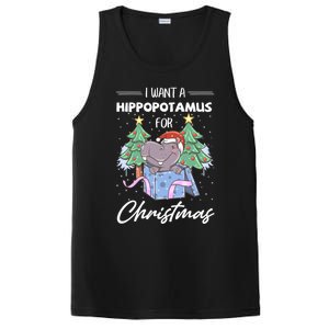 I Want A Hippopotamus For Christmas Xmas Cute Funny Gift PosiCharge Competitor Tank