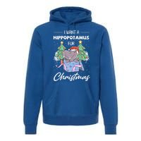 I Want A Hippopotamus For Christmas Xmas Cute Funny Gift Premium Hoodie