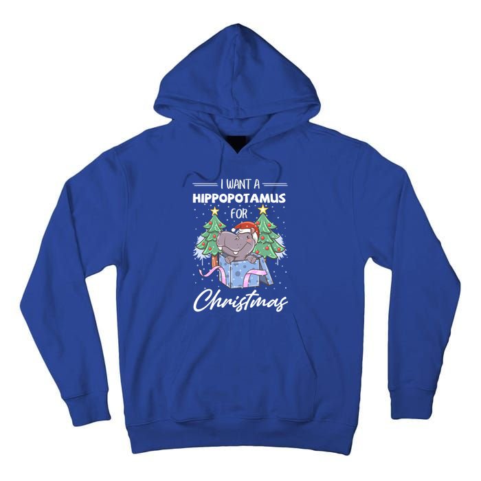 I Want A Hippopotamus For Christmas Xmas Cute Funny Gift Tall Hoodie