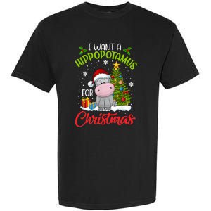 I Want A Hippopotamus For Christmas Xmas Hippo Garment-Dyed Heavyweight T-Shirt