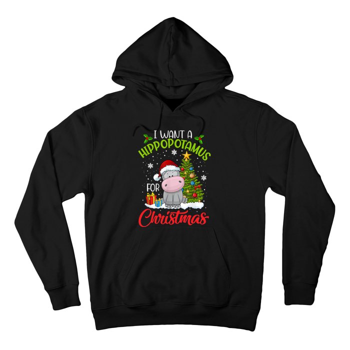 I Want A Hippopotamus For Christmas Xmas Hippo Hoodie