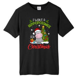 I Want A Hippopotamus For Christmas Xmas Hippo Tall Fusion ChromaSoft Performance T-Shirt