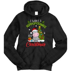 I Want A Hippopotamus For Christmas Xmas Hippo Tie Dye Hoodie