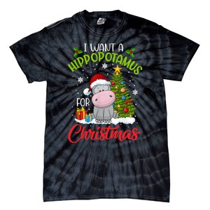 I Want A Hippopotamus For Christmas Xmas Hippo Tie-Dye T-Shirt