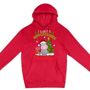 I Want A Hippopotamus For Christmas Xmas Hippo Premium Pullover Hoodie