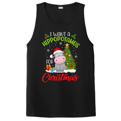 I Want A Hippopotamus For Christmas Xmas Hippo For Funny Gift PosiCharge Competitor Tank