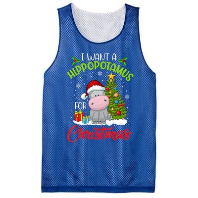 I Want A Hippopotamus For Christmas Xmas Hippo For Funny Gift Mesh Reversible Basketball Jersey Tank