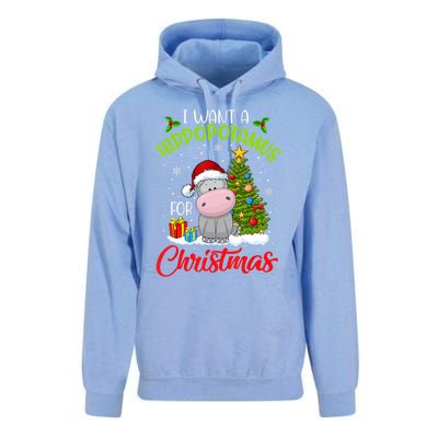 I Want A Hippopotamus For Christmas Xmas Hippo For Funny Gift Unisex Surf Hoodie