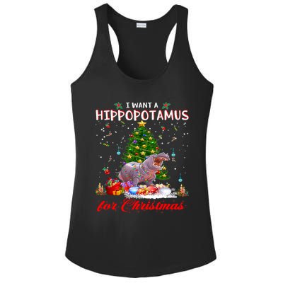 I Want A Hippopotamus For Christmas Xmas Hippo For Funny Gift Ladies PosiCharge Competitor Racerback Tank