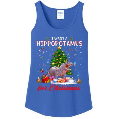 I Want A Hippopotamus For Christmas Xmas Hippo For Funny Gift Ladies Essential Tank