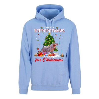 I Want A Hippopotamus For Christmas Xmas Hippo For Funny Gift Unisex Surf Hoodie