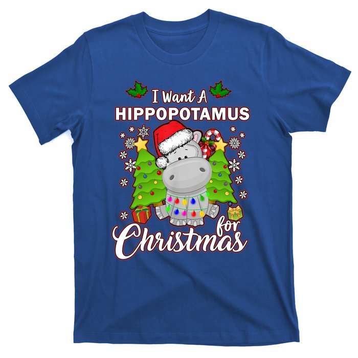 I Want A Hippopotamus For Christmas Xmas Pajama Costume Cute Gift T-Shirt