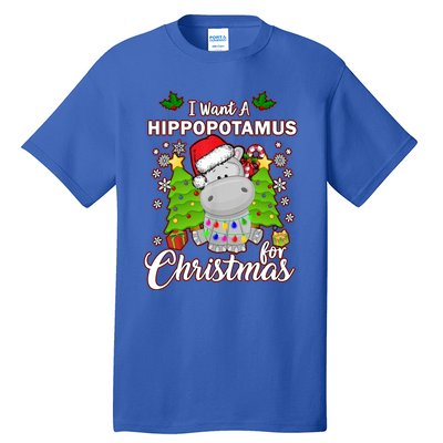 I Want A Hippopotamus For Christmas Xmas Pajama Costume Cute Gift Tall T-Shirt