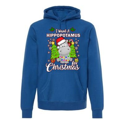 I Want A Hippopotamus For Christmas Xmas Pajama Costume Cute Gift Premium Hoodie