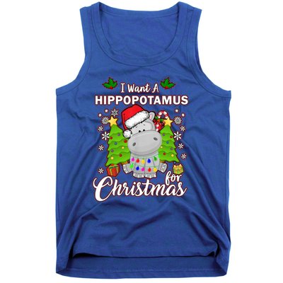 I Want A Hippopotamus For Christmas Xmas Pajama Costume Cute Gift Tank Top