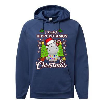 I Want A Hippopotamus For Christmas Xmas Pajama Costume Cute Gift Performance Fleece Hoodie