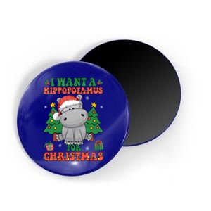 I Want A Hippopotamus For Christmas Xmas Pjs Family Matching Gift Magnet