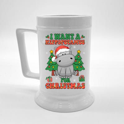 I Want A Hippopotamus For Christmas Xmas Pjs Family Matching Gift Beer Stein