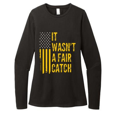 It Wasn't A Fair Catch Funny Football Catch Saying  Womens CVC Long Sleeve Shirt