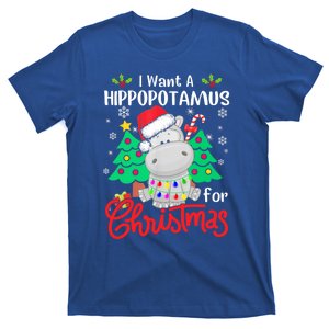 I Want A Hippopotamus For Christmas Funny Hippo Xmas Pajamas Gift T-Shirt