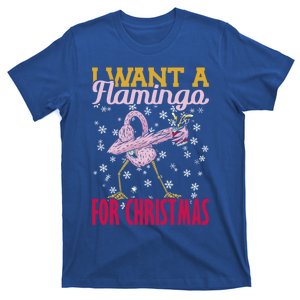 I Want A Flamingo For Christmas Christmas Light Cool Gift T-Shirt