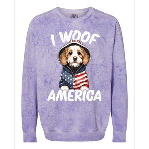 I Woof America Gift Colorblast Crewneck Sweatshirt