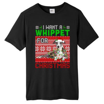 I Want A Whippet For Christmas Santa Dog Lover Owner Gift Tall Fusion ChromaSoft Performance T-Shirt