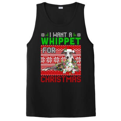 I Want A Whippet For Christmas Santa Dog Lover Owner Gift PosiCharge Competitor Tank