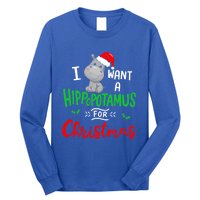 I Want A Hippopotamus For Christmas Xmas Cute Hippo Cute Cute Gift Long Sleeve Shirt