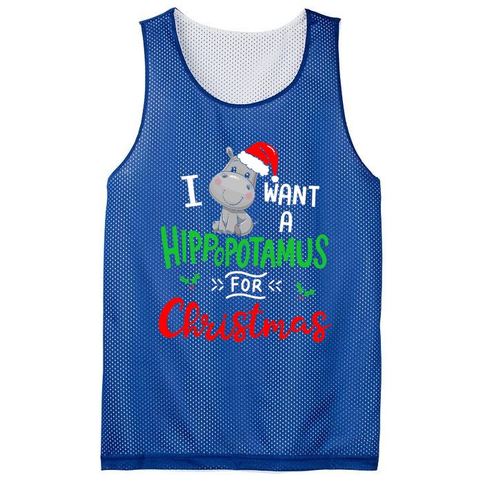 I Want A Hippopotamus For Christmas Xmas Cute Hippo Cute Cute Gift Mesh Reversible Basketball Jersey Tank